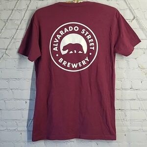 NWOT Central Coast Monterey California Avarado Street Brewert Maroon Tee Tshirt
